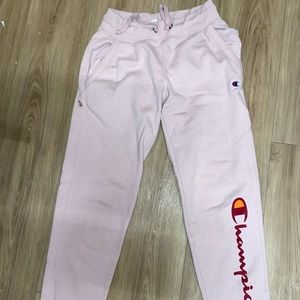 baby pink champion joggers